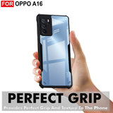 VAKIBO Super Premium Black Border Transparent Case With Corner Protection & Camera Protection Suitable for Oppo A16