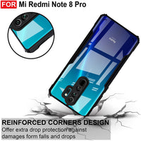 VAKIBO Super Premium Black Border Transparent Case With Corner Protection & Camera Protection Suitable for Mi Redmi Note 8 Pro