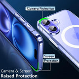 VAKIBO Megnatic Magsafe Tranparent Coloured Soft with Hard back Back Cover Case With Camera Protection Ring Suitable for iPhone 17