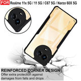 VAKIBO Super Premium Black Border Transparent Case With Corner Protection & Camera Protection Suitable for Realme 11 5G