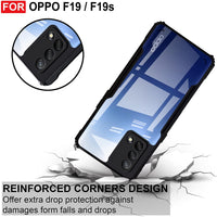 VAKIBO Super Premium Black Border Transparent Case With Corner Protection & Camera Protection Suitable for Oppo F19s