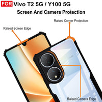 VAKIBO Super Premium Black Border Transparent Case With Corner Protection & Camera Protection Suitable for Vivo Y100 5G