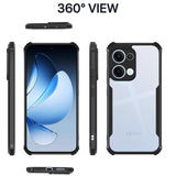 VAKIBO Best Selling Black and Transparent Coloured Made With Soft TPU and Acrylic Back Cover Case With 4 Corner and Camera Protection Suitable for Oppp Reno 13