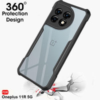 VAKIBO Super Premium Black Border Transparent Case With Corner Protection & Camera Protection Suitable for Oneplus 11R