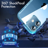 VAKIBO Premium Clear 1.5MM Thick Transparent Soft TPU Rubber Back Cover Case With Camera Protection Suitable for iPhone 12 Pro