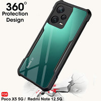 VAKIBO Super Premium Black Border Transparent Case With Corner Protection & Camera Protection Suitable for Mi Poco X5 5G