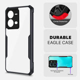 VAKIBO Super Premium Black Border Transparent Case With Corner Protection & Camera Protection Suitable for Vivo V25