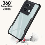 VAKIBO Super Premium Black Border Transparent Case With Corner Protection & Camera Protection Suitable for Oppo Reno 8 Pro