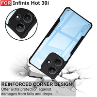 VAKIBO Super Premium Black Border Transparent Case With Corner Protection & Camera Protection Suitable for Infinix Hot 30i