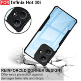 VAKIBO Super Premium Black Border Transparent Case With Corner Protection & Camera Protection Suitable for Infinix Hot 30i