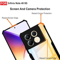VAKIBO Super Premium Black Border Transparent Case With Corner Protection & Camera Protection Suitable for Infinix Note 40 Pro