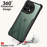 VAKIBO Super Premium Black Border Transparent Case With Corner Protection & Camera Protection Suitable for OnePlus 11