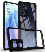 VAKIBO Super Premium Black Border Transparent Case With Corner Protection & Camera Protection Suitable for Oppo Reno 7 5G