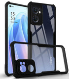 VAKIBO Super Premium Black Border Transparent Case With Corner Protection & Camera Protection Suitable for Oppo Reno 7 5G
