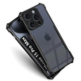 VAKIBO Super Premium Black Border Transparent Case With Corner Protection & Camera Protection Suitable for iPhone 15 Pro Max 6.7
