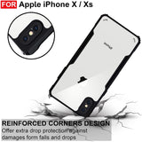 VAKIBO Super Premium Black Border Transparent Case With Corner Protection & Camera Protection Suitable for iPhone X