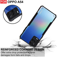 VAKIBO Super Premium Black Border Transparent Case With Corner Protection & Camera Protection Suitable for Oppo A54