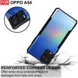 VAKIBO Super Premium Black Border Transparent Case With Corner Protection & Camera Protection Suitable for Oppo A54