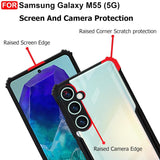 VAKIBO Best Selling Black and Transparent Coloured Made With Soft TPU and Acrylic Back Cover Case With 4 Corner and Camera Protection Suitable for Samsung Galaxy A55