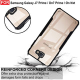 VAKIBO Super Premium Black Border Transparent Case With Corner Protection & Camera Protection Suitable for Samsung J7 Prime / On NXT  /On7 Prime