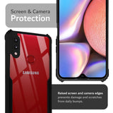 VAKIBO Best Selling Black and Transparent Coloured Made With Soft TPU and Acrylic Back Cover Case With 4 Corner and Camera Protection Suitable for Samsung Galaxy A10S