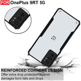 VAKIBO Super Premium Black Border Transparent Case With Corner Protection & Camera Protection Suitable for Oneplus 9RT