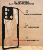 VAKIBO Super Premium Black Border Transparent Case With Corner Protection & Camera Protection Suitable for Tecno Spark Go 2022