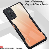 VAKIBO Super Premium Black Border Transparent Case With Corner Protection & Camera Protection Suitable for MI Redmi Note 10 Pro