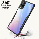 VAKIBO Best Selling Black and Transparent Coloured Made With Soft TPU and Acrylic Back Cover Case With 4 Corner and Camera Protection Suitable for Vivo V21