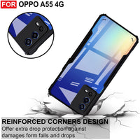 VAKIBO Super Premium Black Border Transparent Case With Corner Protection & Camera Protection Suitable for Oppo A55 4G