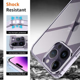 VAKIBO Premium Clear 1.5MM Thick Transparent Soft TPU Rubber Back Cover Case With Camera Protection Suitable for Iphone 14 Pro Max