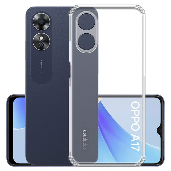 VAKIBO Premium Clear 1.5MM Thick Transparent Soft TPU Rubber Back Cover Case With Camera Protection Suitable for Oppo A17