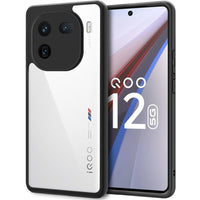 VAKIBO Super Premium Black Border Transparent Case With Corner Protection & Camera Protection Suitable for iQOO 12 5G