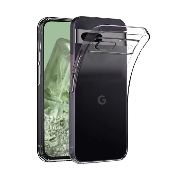 VAKIBO Premium Clear 2MM Thick Transparent Soft TPU Rubber Back Cover Case With Camera Protection Suitable for Google Pixel 8A