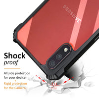 VAKIBO Best Selling Black and Transparent Coloured Made With Soft TPU and Acrylic Back Cover Case With 4 Corner and Camera Protection Suitable for Samsung Galaxy M01