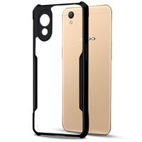 VAKIBO Best Selling Black and Transparent Coloured Made With Soft TPU and Acrylic Back Cover Case With 4 Corner and Camera Protection Suitable for Oppo A37