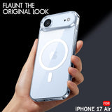 VAKIBO Megnatic Magsafe Transparent Coloured Soft with Hard back Back Cover Case With Camera Protection Ring Suitable for iPhone 17 Air