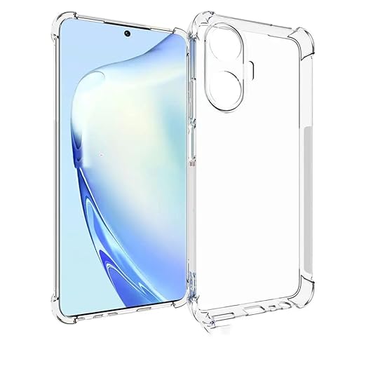 VAKIBO Premium Clear 1.5MM Thick Transparent Soft TPU Rubber Back Cover Case With Camera Protection Suitable for Realme C55