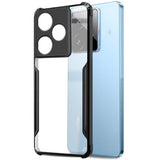 VAKIBO Best Selling Black and Transparent Coloured Made With Soft TPU and Acrylic Back Cover Case With 4 Corner and Camera Protection Suitable for Realme GT7