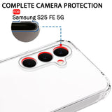 VAKIBO Premium Clear 1.5MM Thick Transparent Soft TPU Rubber Back Cover Case With Camera Protection Suitable for Samsung Galaxy S25 FE