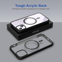 VAKIBO Megnatic Magsafe Transparent Soft with Hard back Back Cover Case With Camera Protection Ring Suitable for Apple iPhone 11 Pro Max