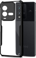 VAKIBO Super Premium Black Border Transparent Case With Corner Protection & Camera Protection Suitable for iQOO 9T 5G
