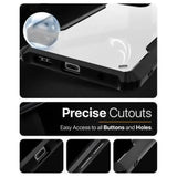 VAKIBO Best Selling Black and Transparent Coloured Made With Soft TPU and Acrylic Back Cover Case With 4 Corner and Camera Protection Suitable for Infinix Hot 10