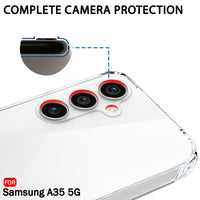 VAKIBO Premium Clear 1.5MM Thick Transparent Soft TPU Rubber Back Cover Case With Camera Protection Suitable for Samsung A35 5G