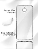 VAKIBO Premium Clear 1.5MM Thick Transparent Soft TPU Rubber Back Cover Case With Camera Protection Suitable for OnePlus 3