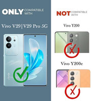 VAKIBO Premium Clear 2MM Thick Transparent Soft TPU Rubber Back Cover Case With Camera Protection Suitable for Vivo V29 Pro