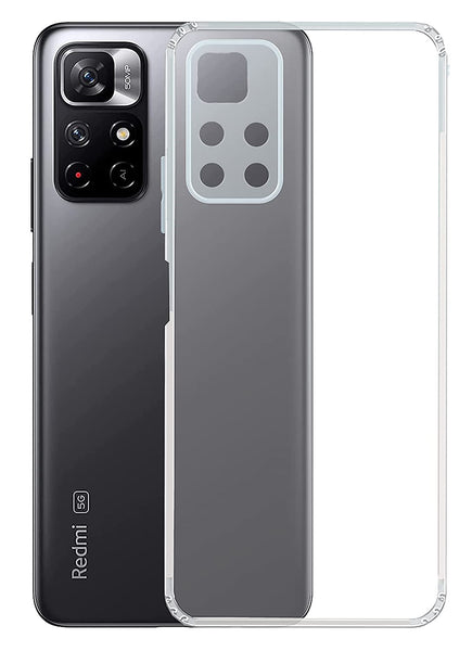 VAKIBO Premium Clear 1.5MM Thick Transparent Soft TPU Rubber Back Cover Case With Camera Protection Suitable for Mi Redmi Note 11T