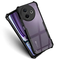 VAKIBO Best Selling Black and Transparent Coloured Made With Soft TPU and Acrylic Back Cover Case With 4 Corner and Camera Protection Suitable for Vivo Y39