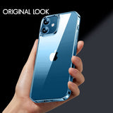 VAKIBO Premium Clear 1.5MM Thick Transparent Soft TPU Rubber Back Cover Case With Camera Protection Suitable for iPhone 12 Pro