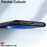 VAKIBO Best Selling Black and Transparent Coloured Made With Soft TPU and Acrylic Back Cover Case With 4 Corner and Camera Protection Suitable for Vivo Y83